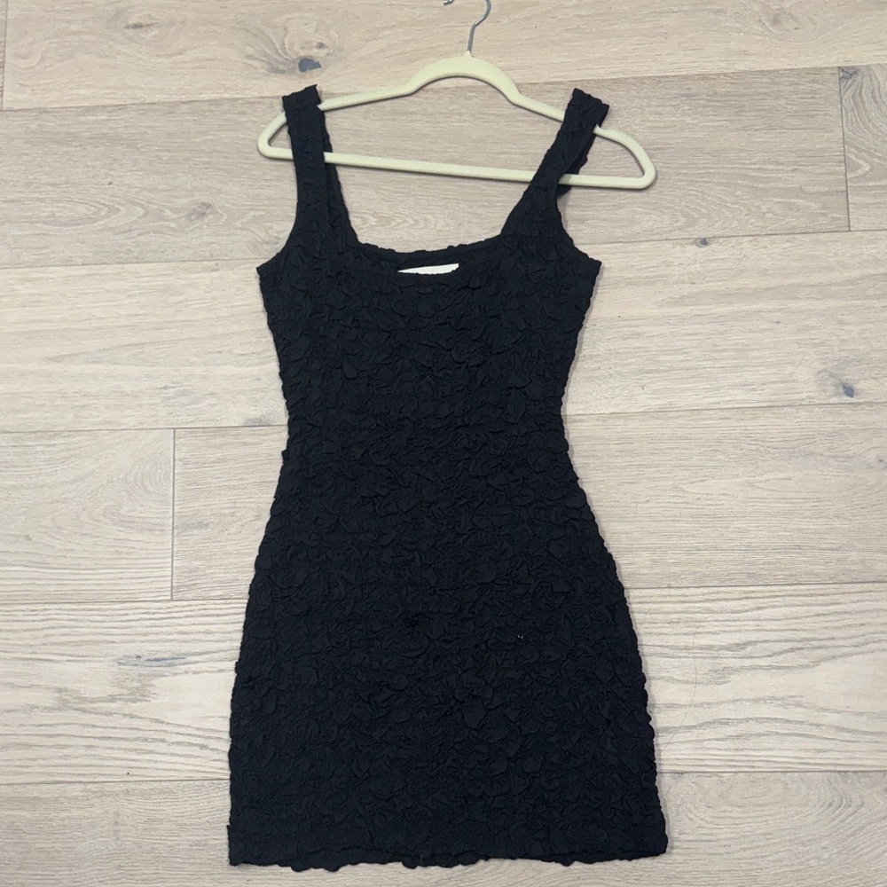Mara Hoffman Black Textured Mini Dress